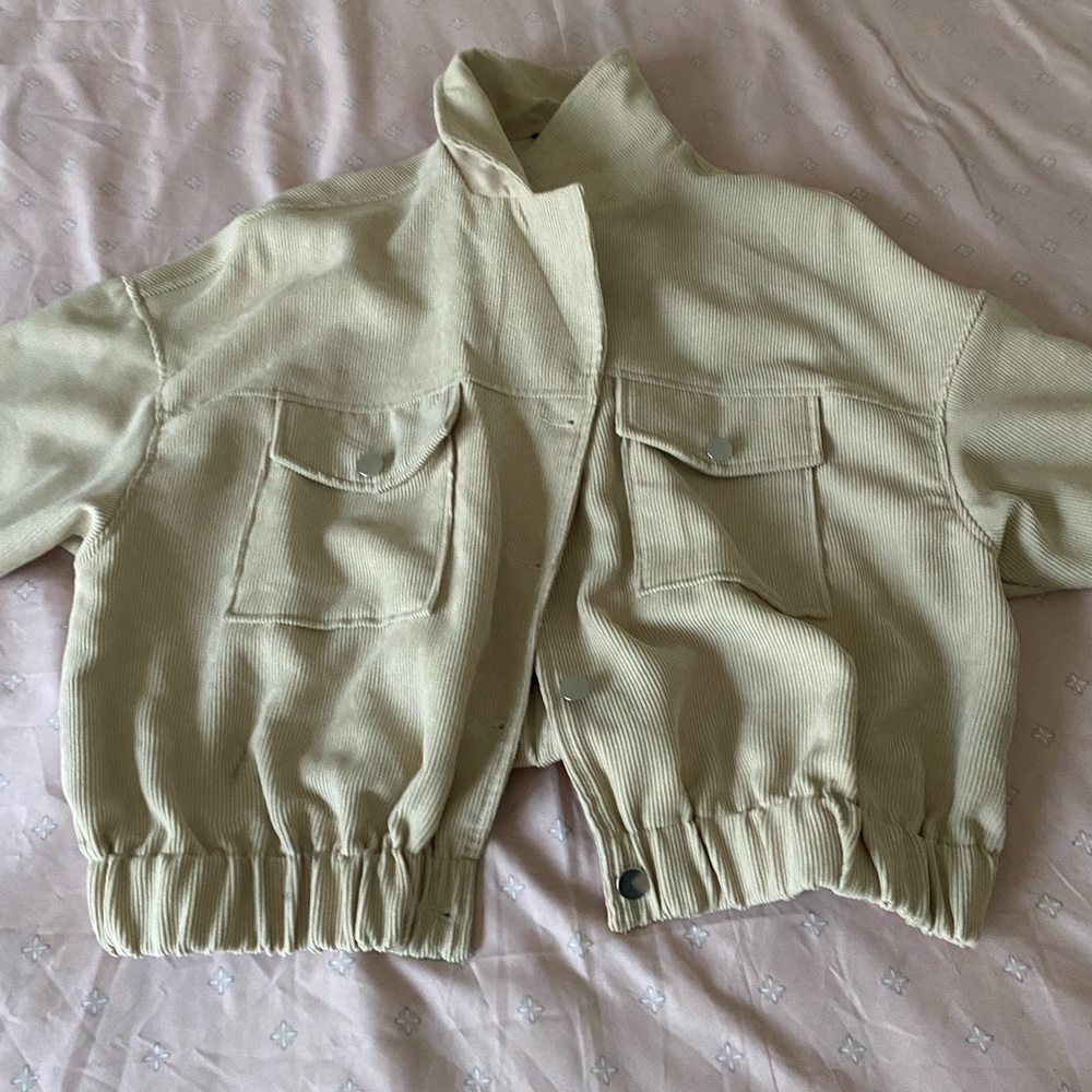 Crop corduroy jacket